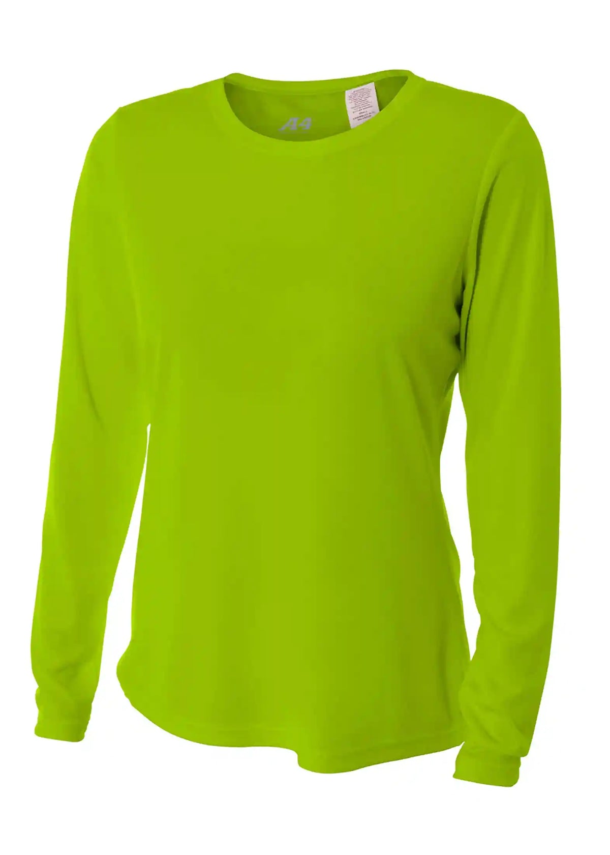 A4 Nw3002 Ladies’ Long Sleeve Cooling Performance Crew T-shirt - Light Lime