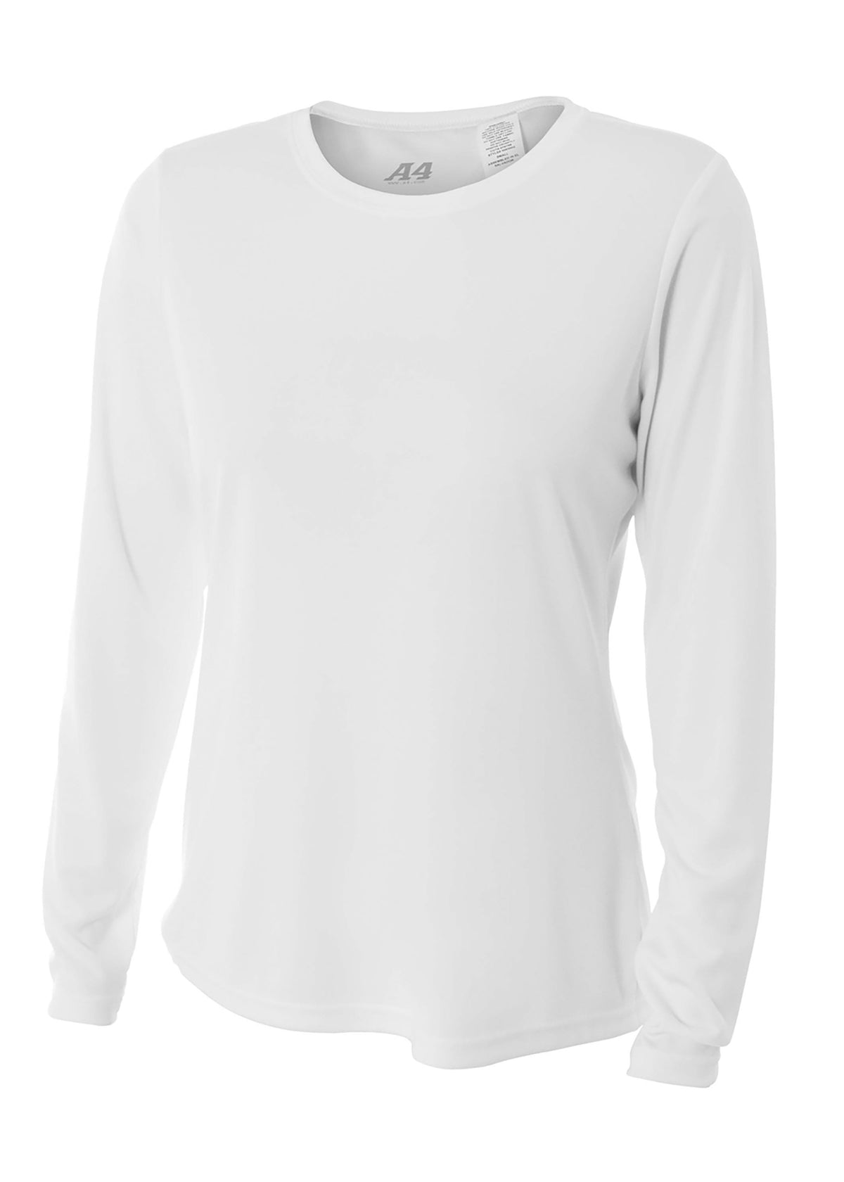 A4 Nw3002 Long Sleeve Cooling Performance Crew - White