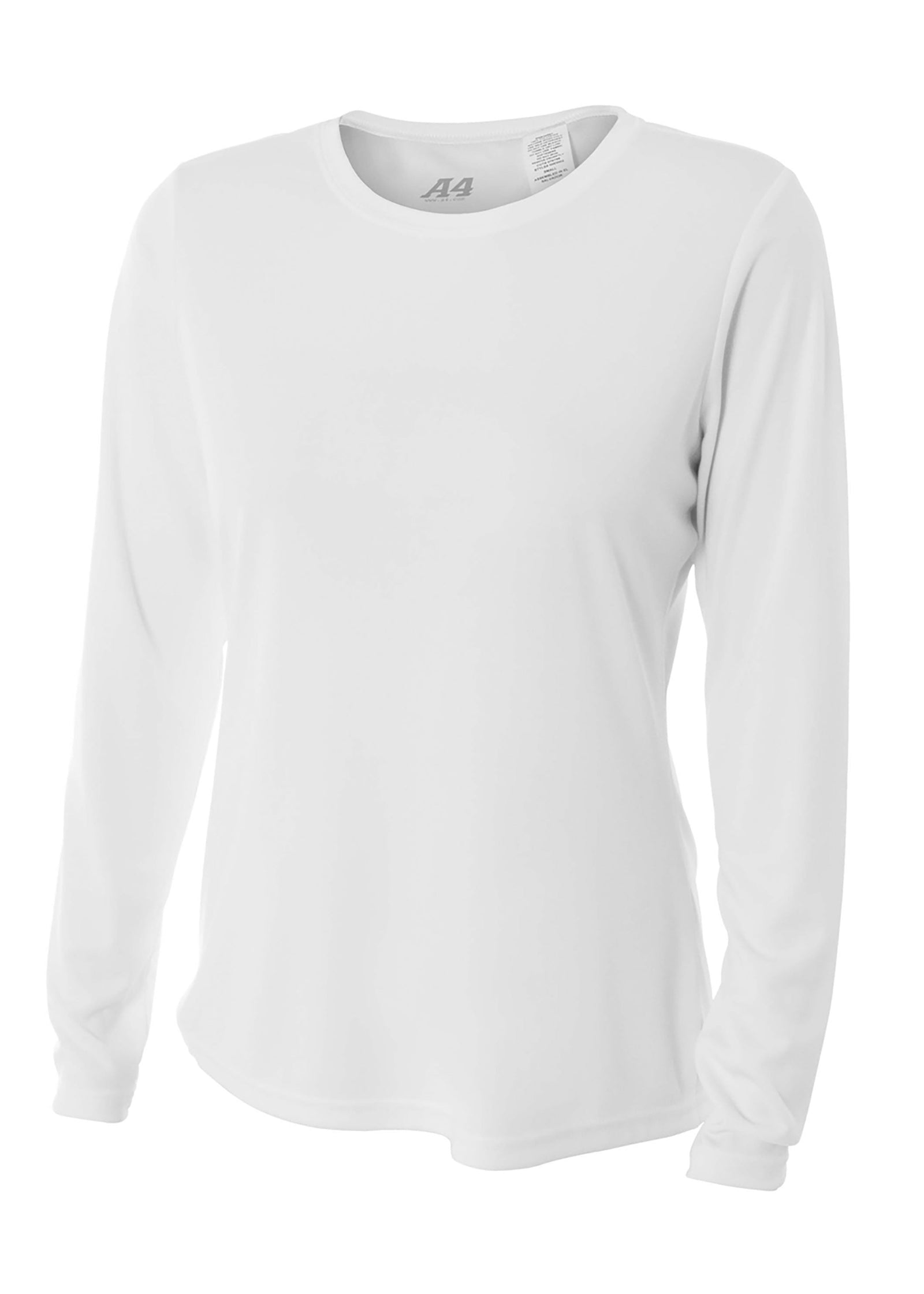 A4 Nw3002 Long Sleeve Cooling Performance Crew - White