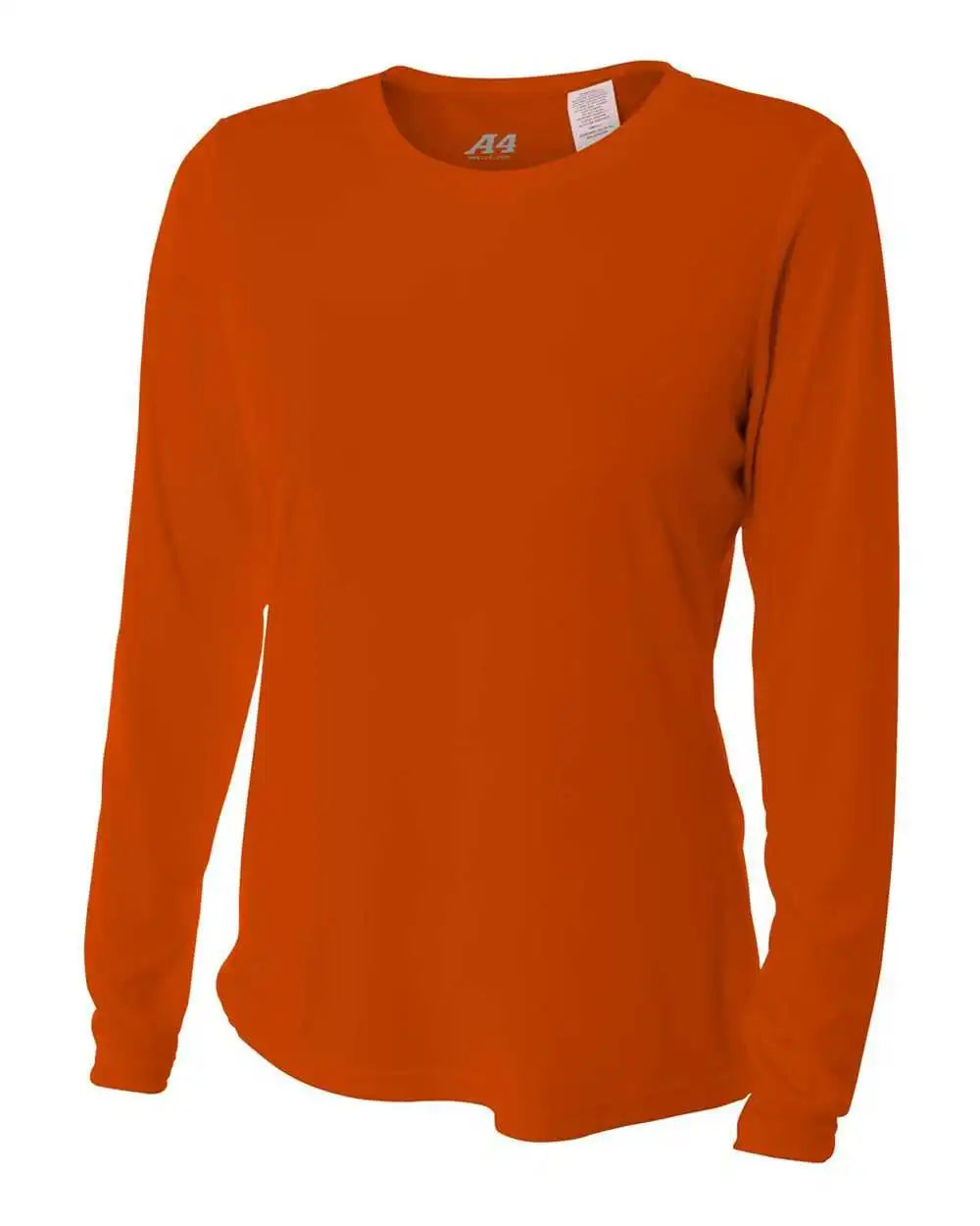A4 Nw3002 Women’s Long Sleeve Performance Crew Athletic Orange