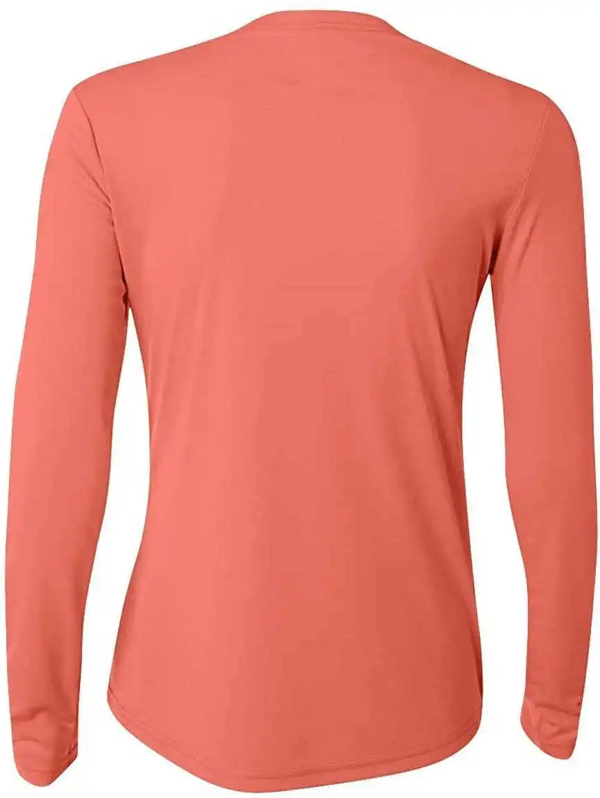 A4 Nw3002 Women’s Long Sleeve Performance Crew - Coral