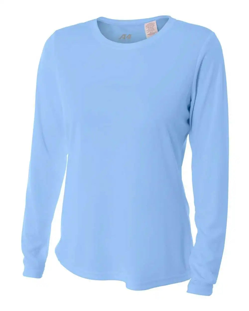 A4 Nw3002 Women’s Long Sleeve Performance Crew - Light Blue