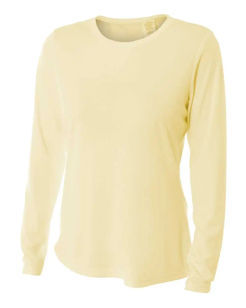 A4 Nw3002 Women’s Long Sleeve Performance Crew - Light Yellow