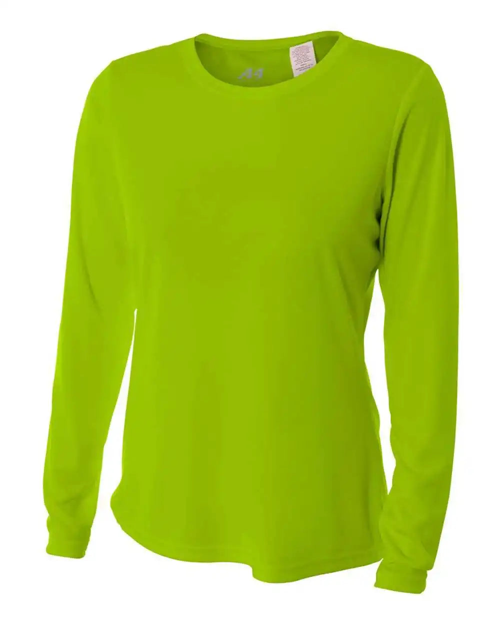 A4 Nw3002 Women’s Long Sleeve Performance Crew Lime