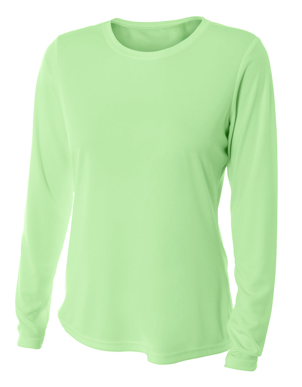 A4 Nw3002 Women’s Long Sleeve Performance Crew - Lime