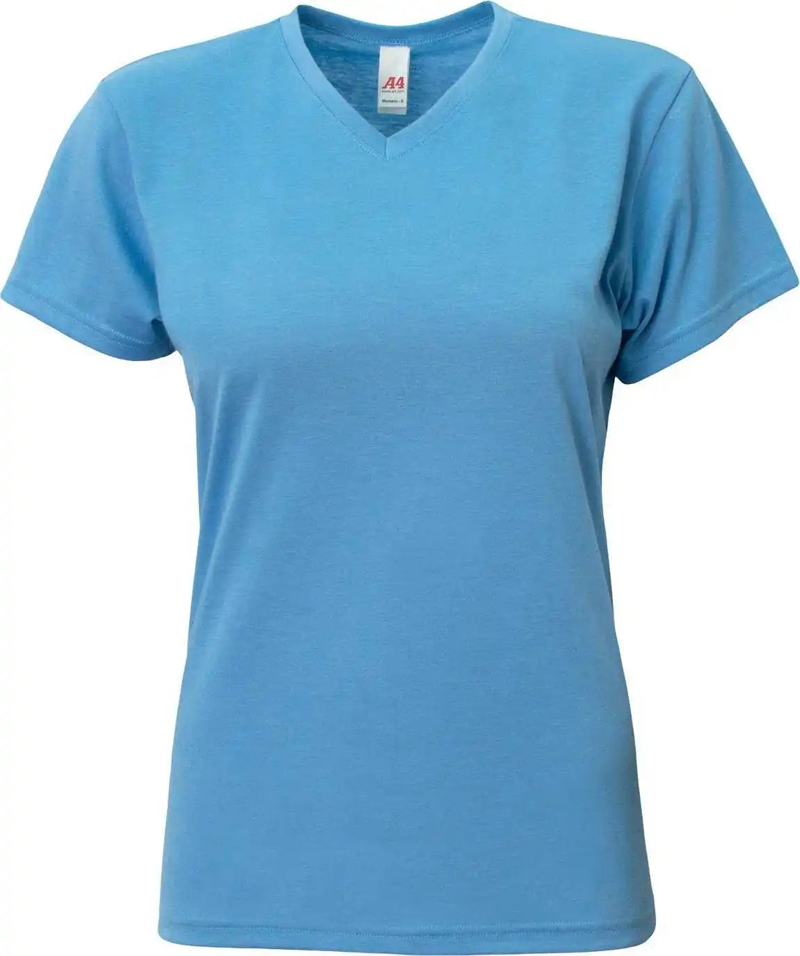 A4 Nw3013 Ladies’ Softek V-neck T-shirt - Light Blue