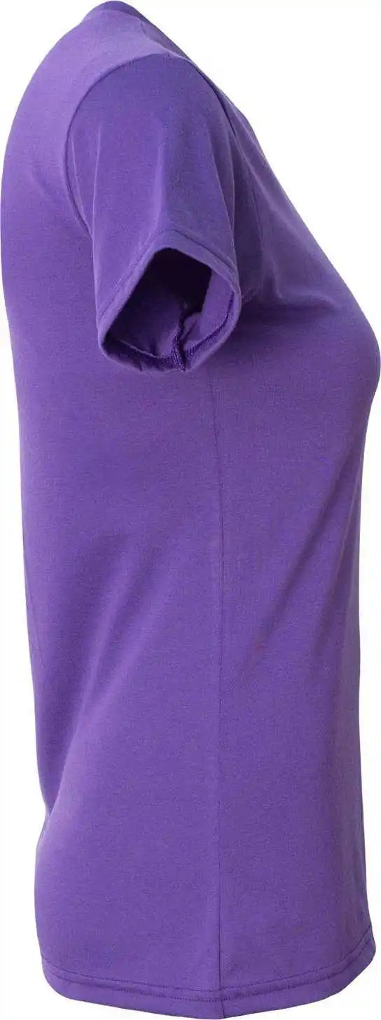 A4 Nw3013 Ladies’ Softek V-neck T-shirt - Purple