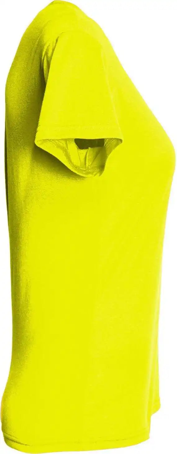 A4 Nw3013 Ladies’ Softek V-neck T-shirt - Safety Yellow