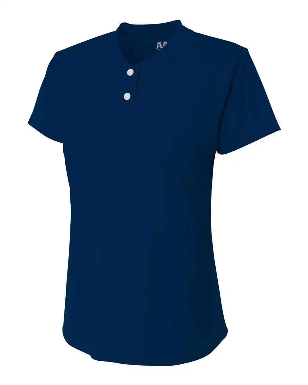A4 Nw3143 Womens 2-button Tek Henley - Navy