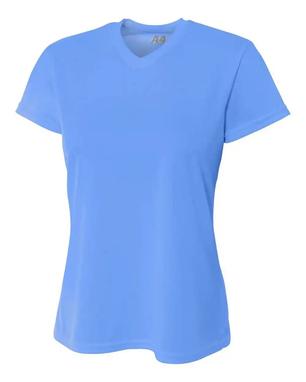 A4 Nw3254 Women’s Short Sleeve V-neck Birds Eye Mesh Tee - Electric Blue