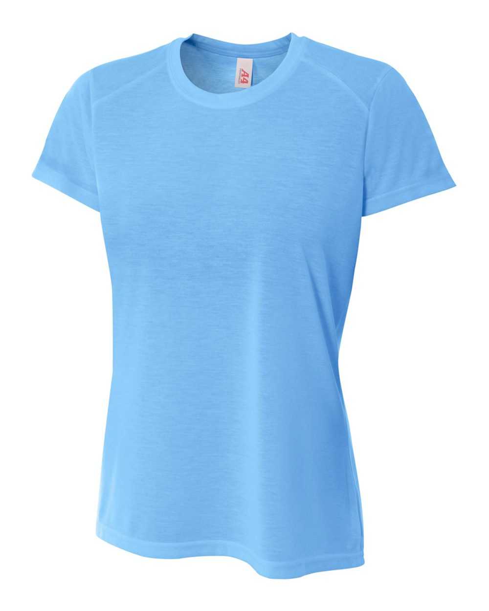 A4 Nw3264 Women’s Spun Poly Tee - Light Blue