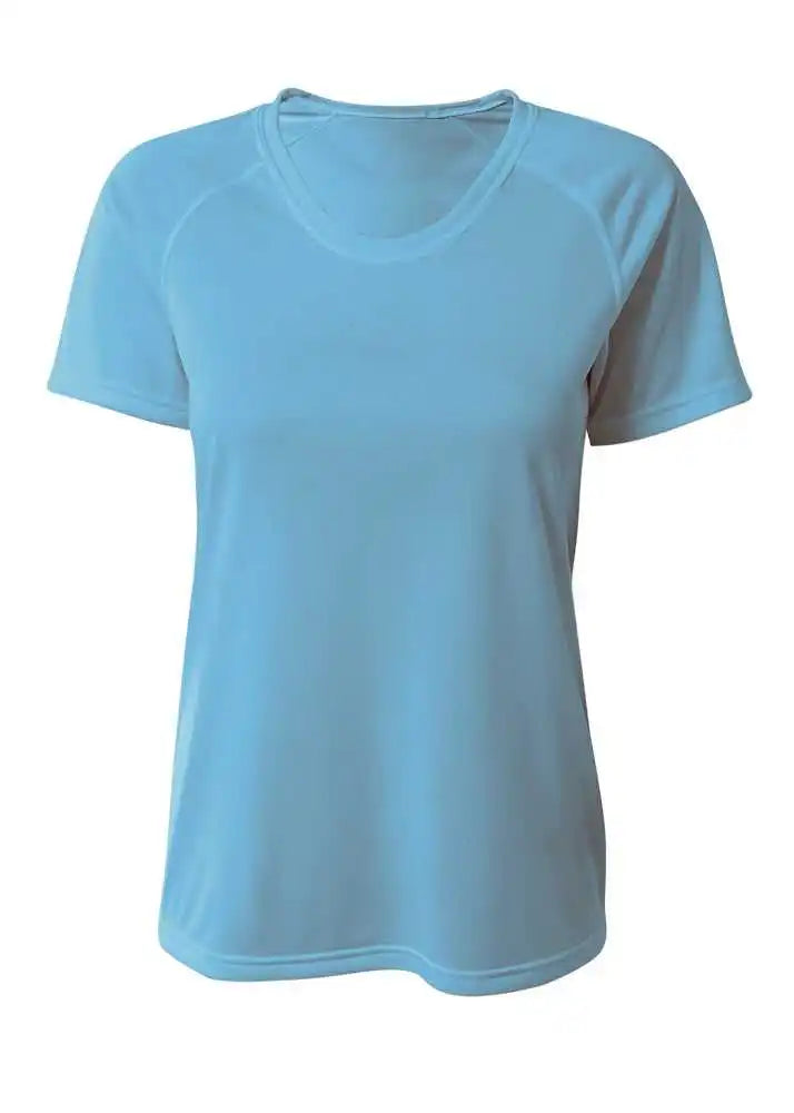 A4 Nw3393 Surecolor Short Sleeve Cationic Women’s Tee - Light Blue