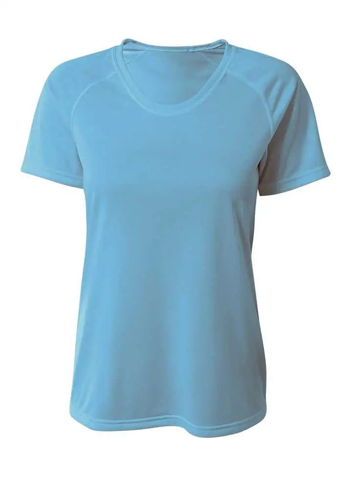 A4 Nw3393 Surecolor Short Sleeve Cationic Women’s Tee - Light Blue