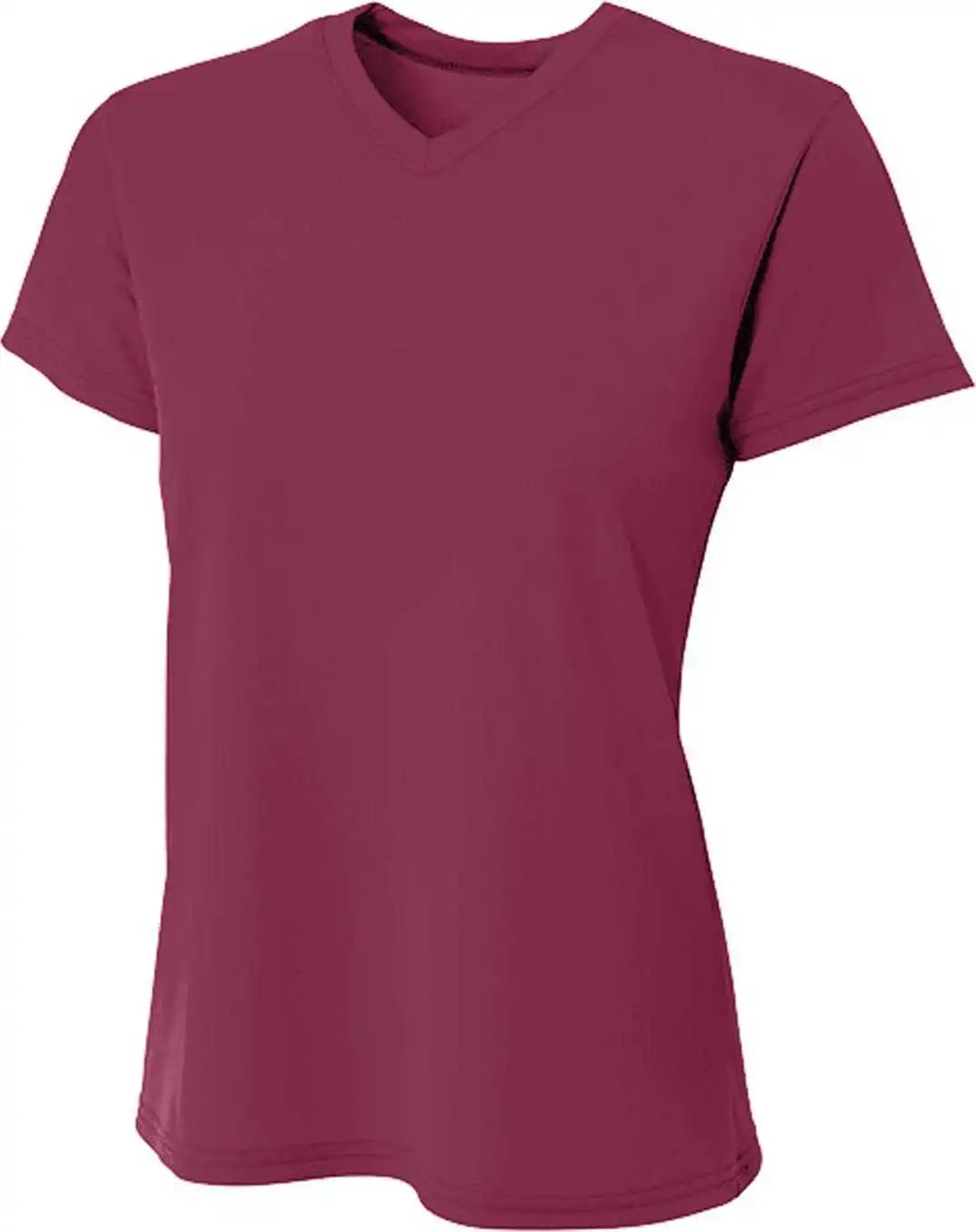 A4 Nw3402 Ladies’ Sprint Performance v Neck t Shirt Maroon