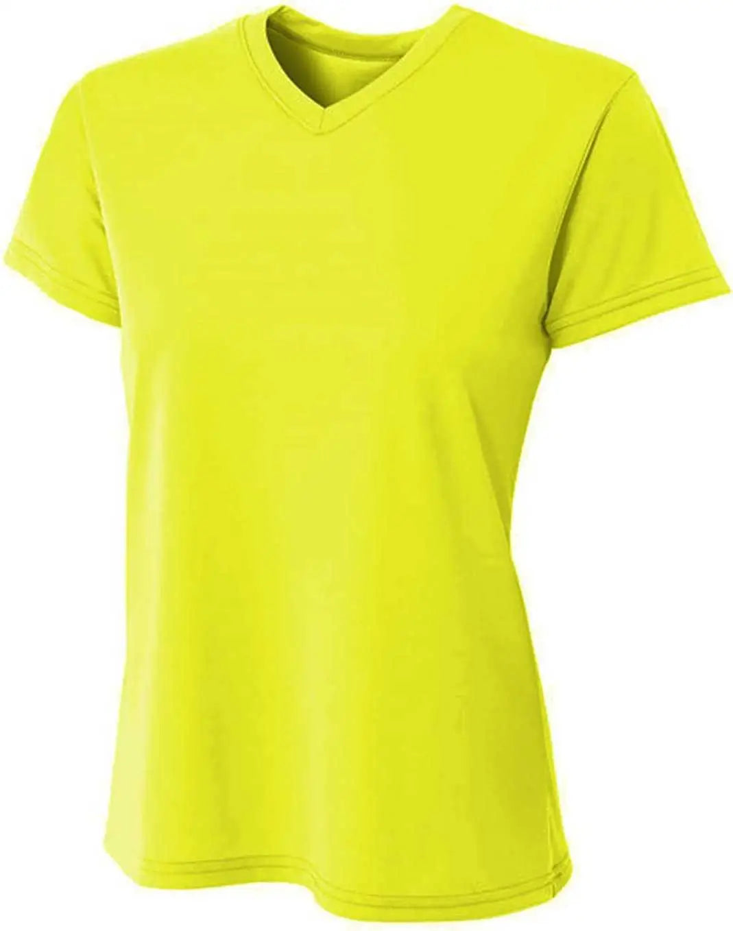 A4 Nw3402 Ladies’ Sprint Performance V-neck T-shirt - Safety Yellow
