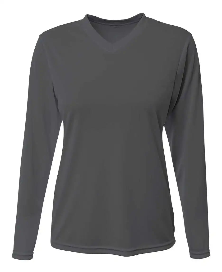 A4 Nw3425 Women’s Sprint Long Sleeve Tee - Graphite