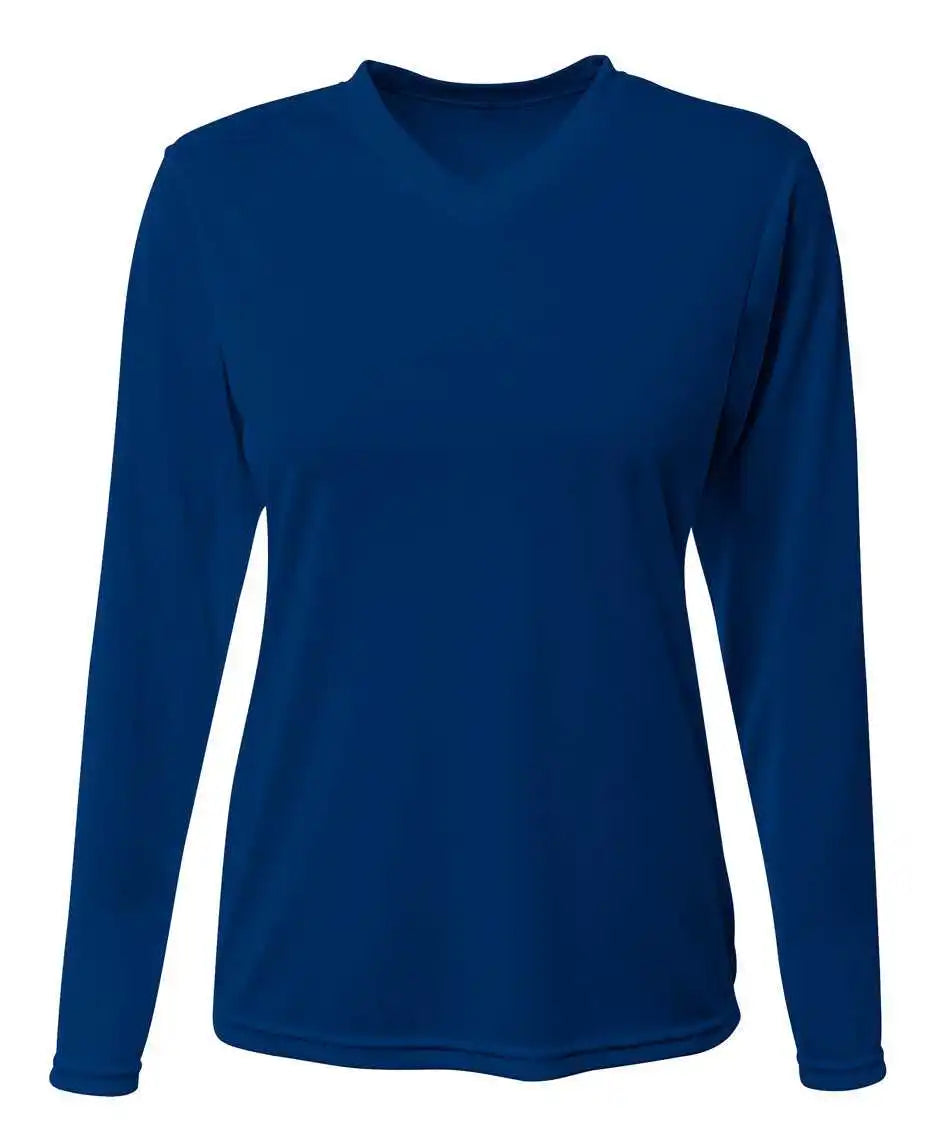 A4 Nw3425 Women’s Sprint Long Sleeve Tee Navy