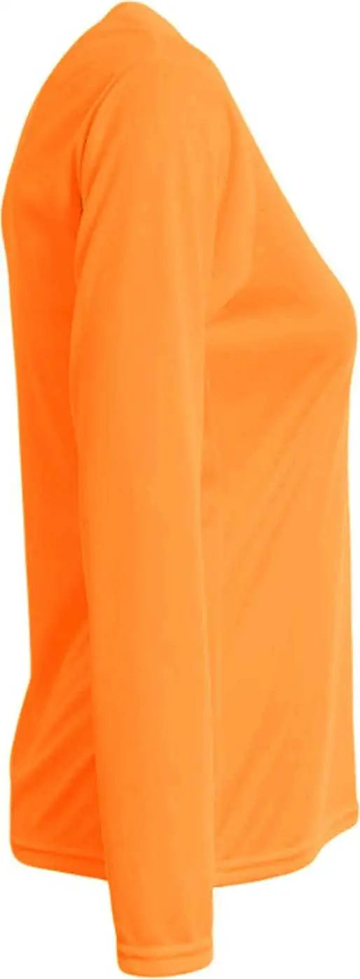A4 Nw3425 Women’s Sprint Long Sleeve Tee - Safety Orange