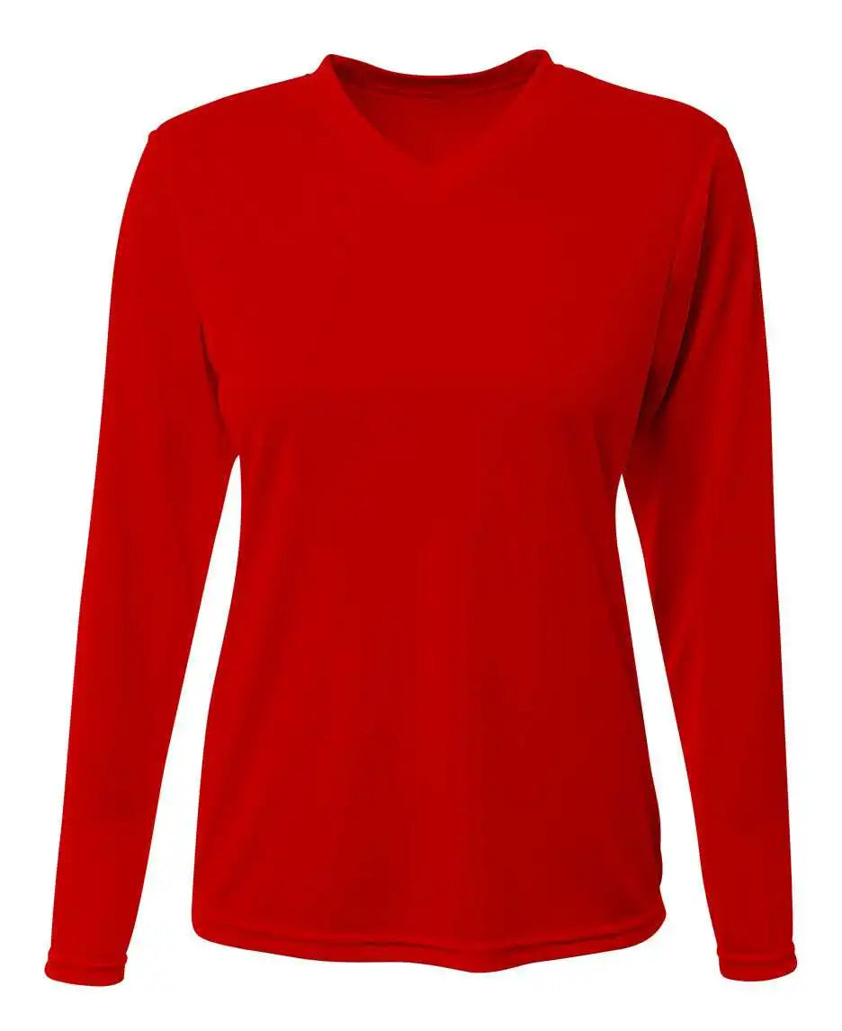 A4 Nw3425 Women’s Sprint Long Sleeve Tee - Scarlet
