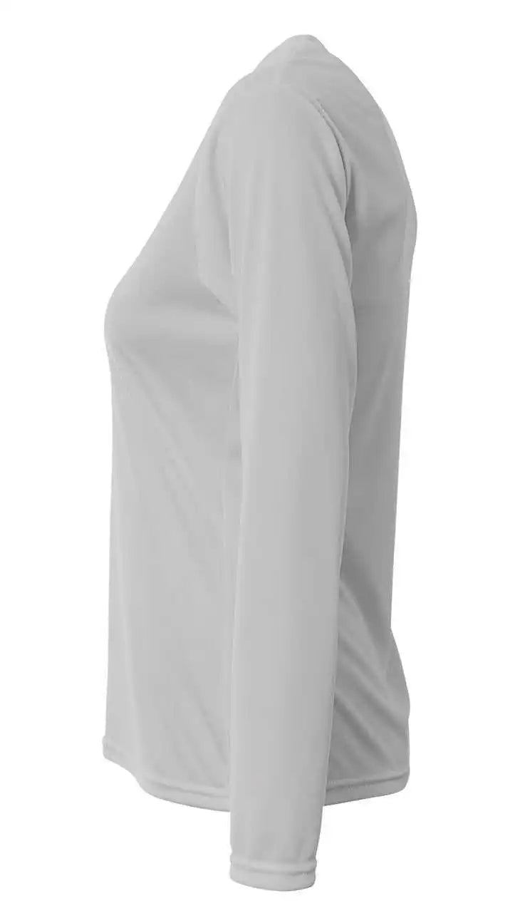 A4 Nw3425 Women’s Sprint Long Sleeve Tee - Silver