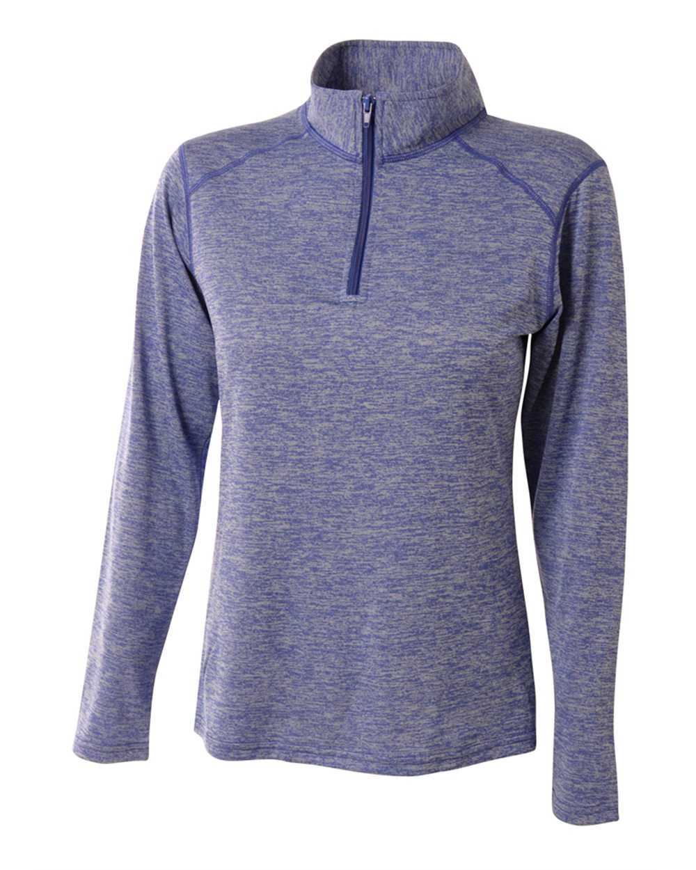 A4 Nw4010 Inspire Space Dye Quarter Zip - Light Blue
