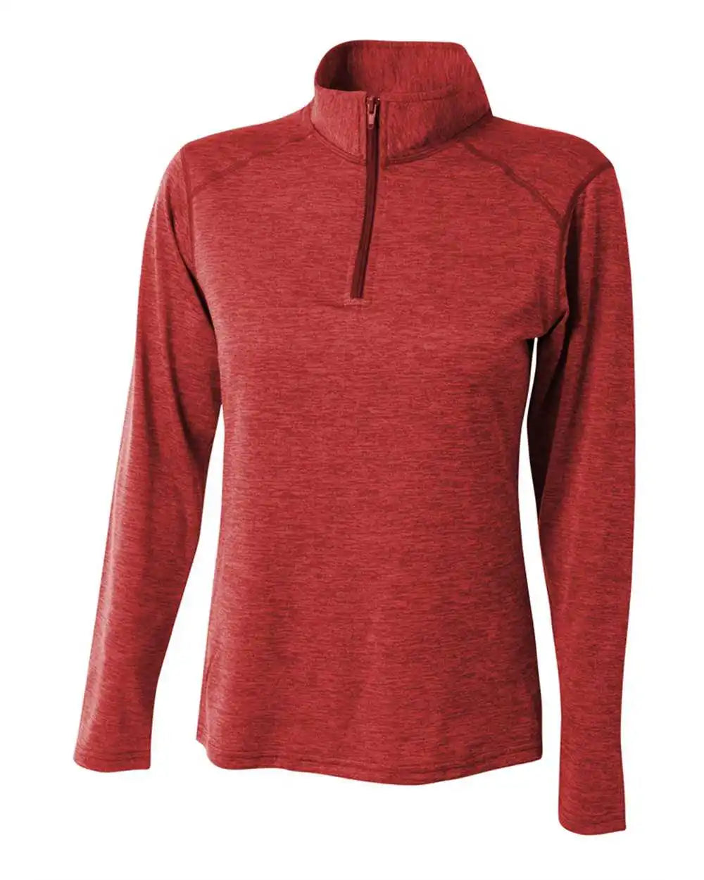 A4 Nw4010 Inspire Space Dye Quarter Zip Red