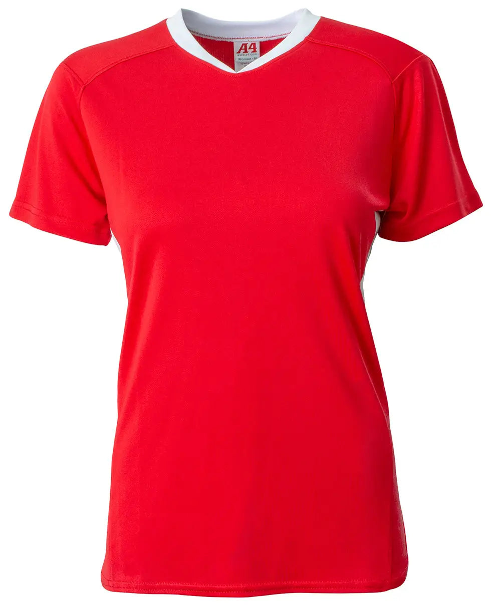 A4 Nw4197 Pro Dna Softball Jersey - Scarlet White - Red / Ladies Xs