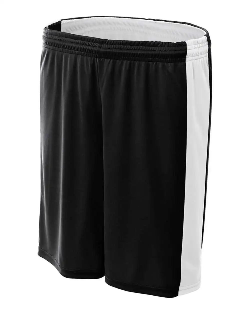 A4 Nw5284 Women’s Reversible Moisture Management 8’’ Short - Black White