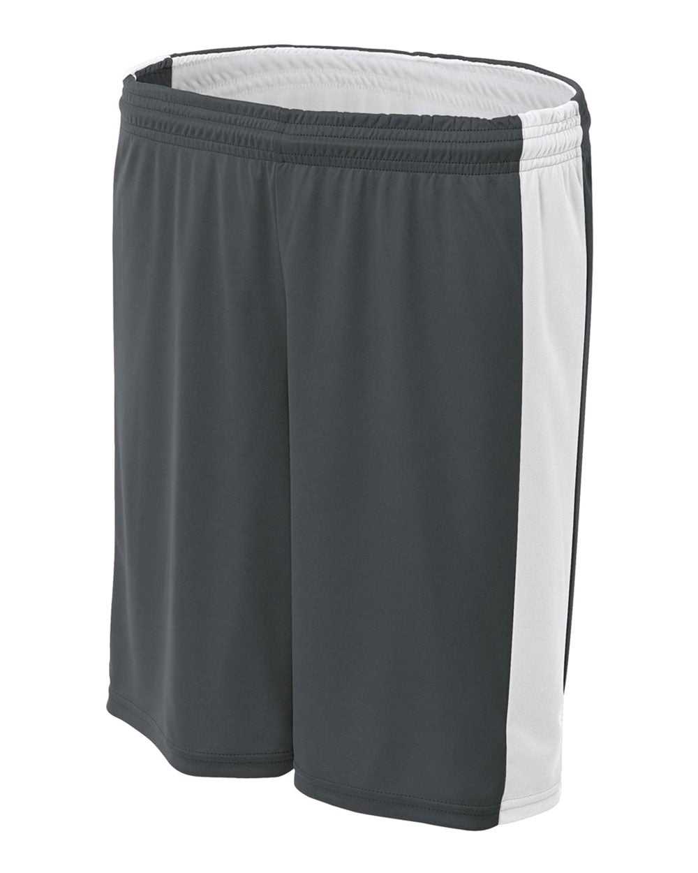 A4 Nw5284 Women’s Reversible Moisture Management 8’’ Short - Graphite White