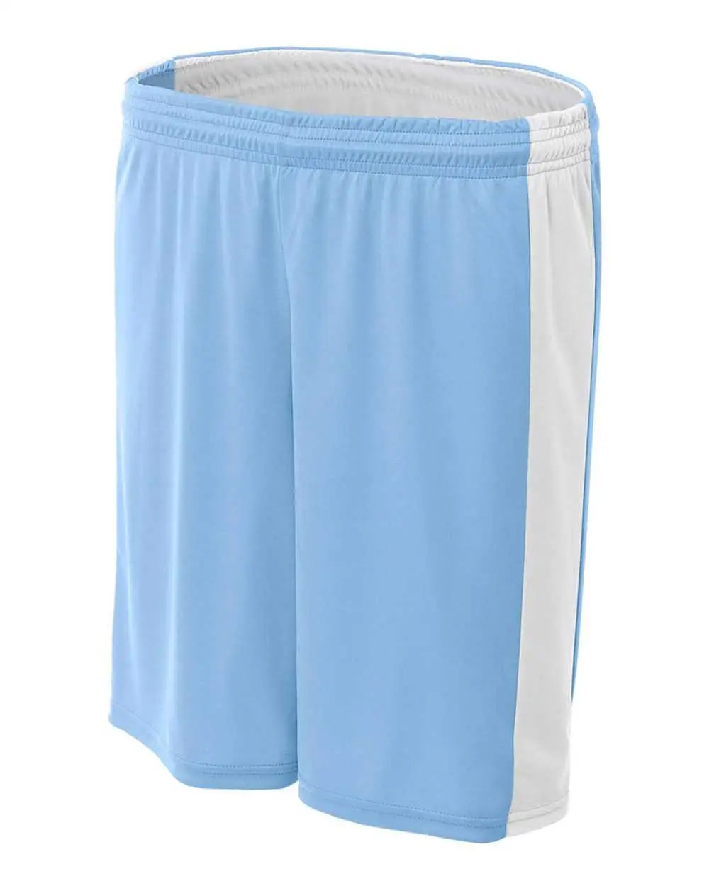 A4 Nw5284 Women’s Reversible Moisture Management 8’’ Short - Light Blue White