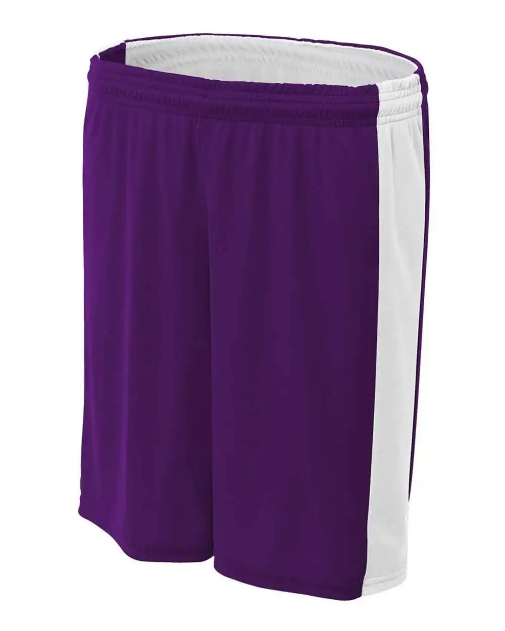 A4 Nw5284 Women’s Reversible Moisture Management 8’’ Short - Purple White