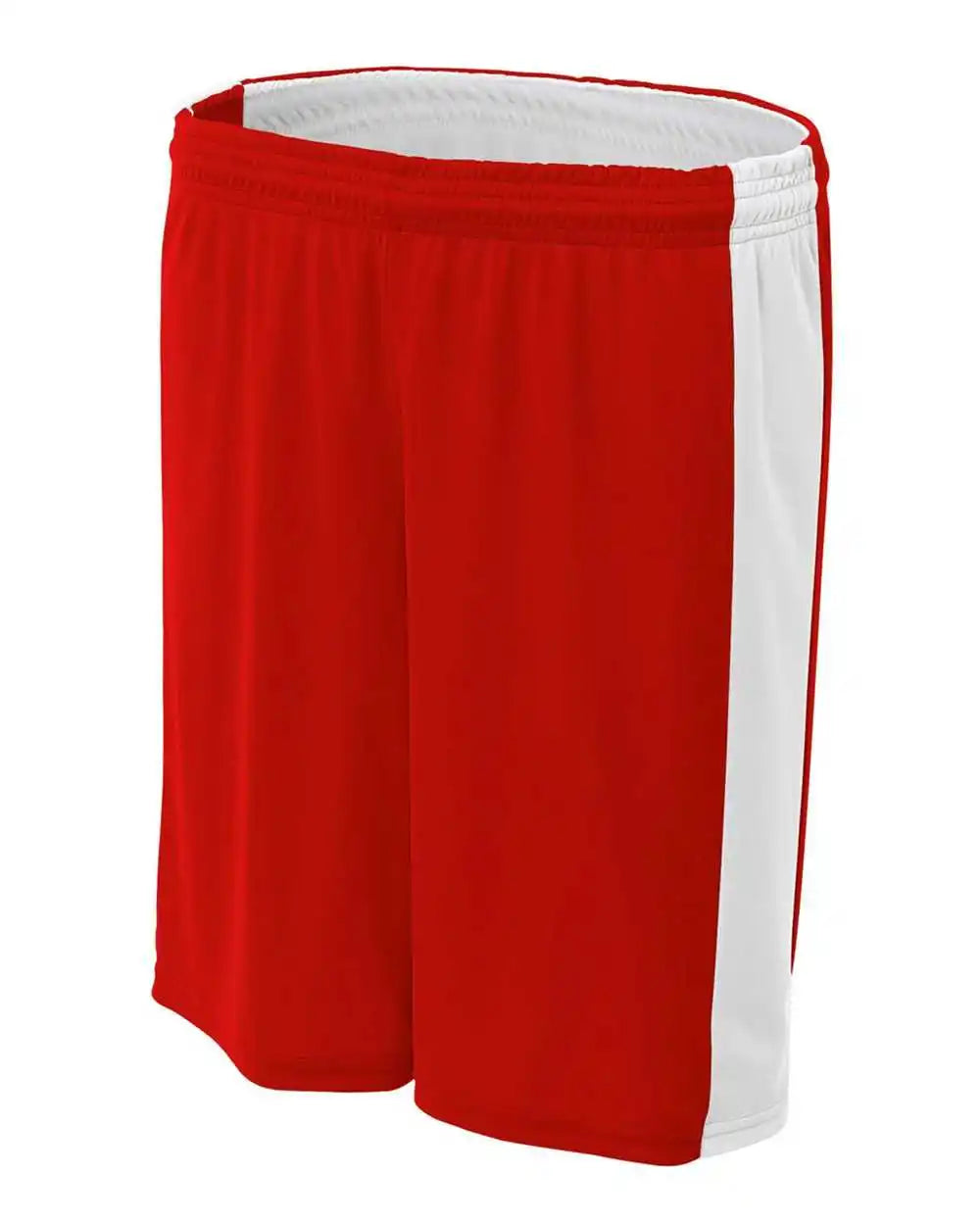 A4 Nw5284 Women’s Reversible Moisture Management 8’’ Short - Scarlet White