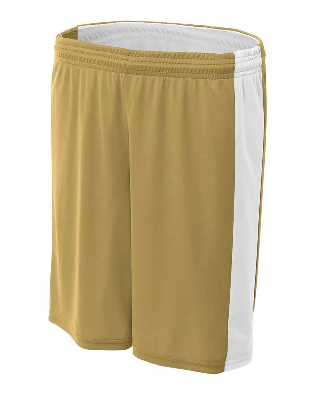 A4 Nw5284 Women’s Reversible Moisture Management 8’’ Short - Vegas Gold White