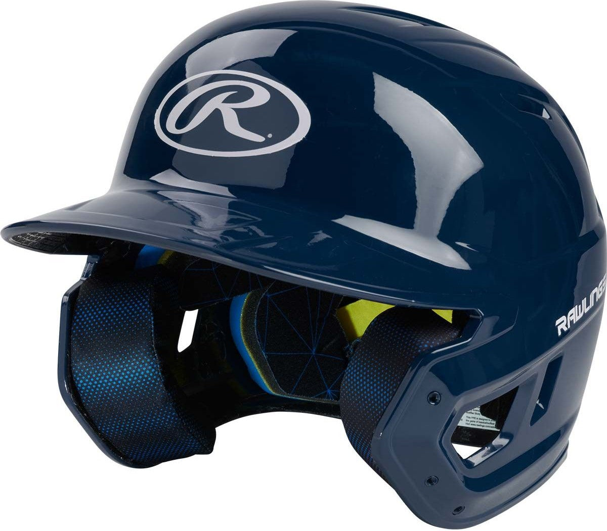 Rawlings Mach Gloss Color Batting Helmet - Navy
