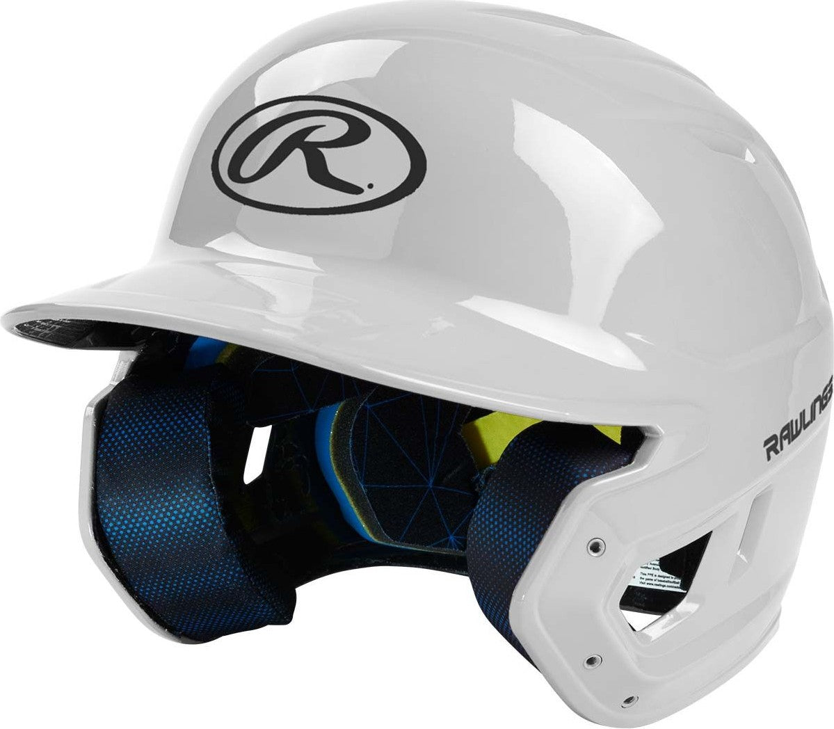 Rawlings Mach Gloss Color Batting Helmet - White
