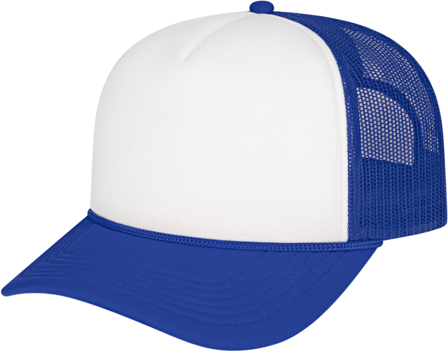 Cap America i5054 Retro Foamie Trucker - White Royal