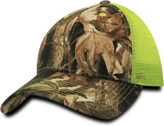 Decky 218 Structured Camo Trucker Cap - Gbr Neon Yellow - one Size Fits Most