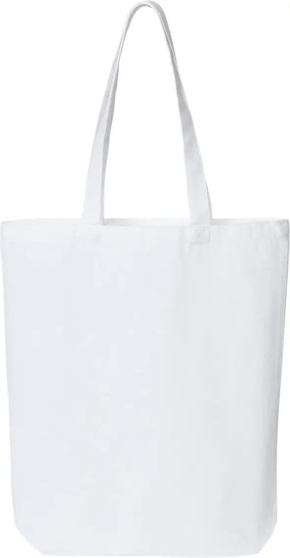 Oad Oad106r Midweight Recycled Gusseted Tote - 106r - White - one Size Fits Most