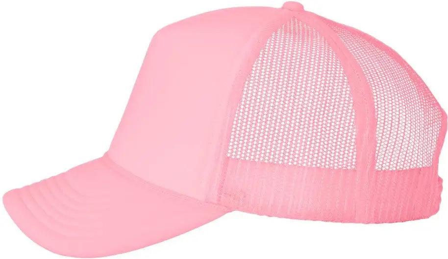 Valucap Vc700 Foam Mesh-back Trucker Cap - Pink - one Size Fits Most