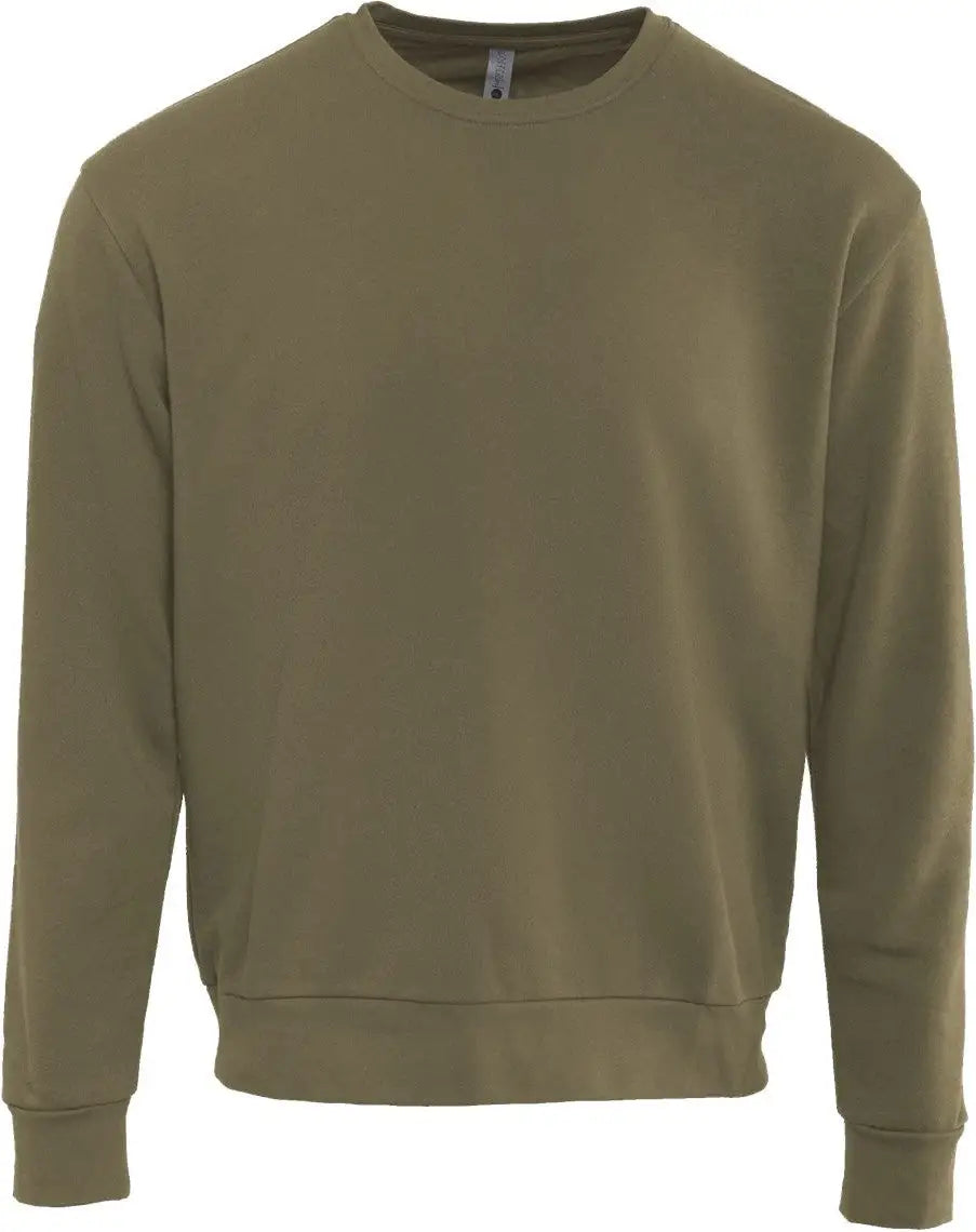 Next Level 9003 Santa Barbara Sweatshirt - Military Green - Adult Xs