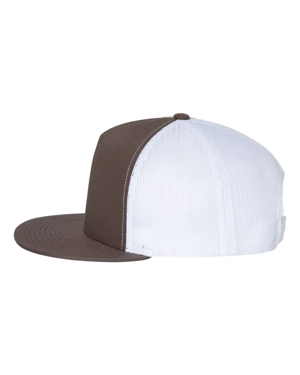Yp Classics 6006 Five-panel Classic Trucker Cap - Brown White - one Size Fits Most