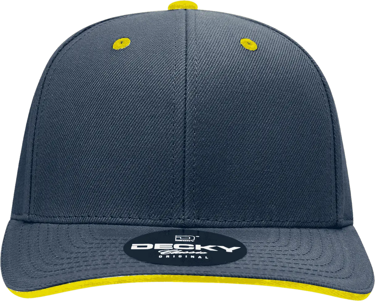 Decky 2003 Sandwich Visor Baseball Cap - Navy Gold - one Size Fits Most