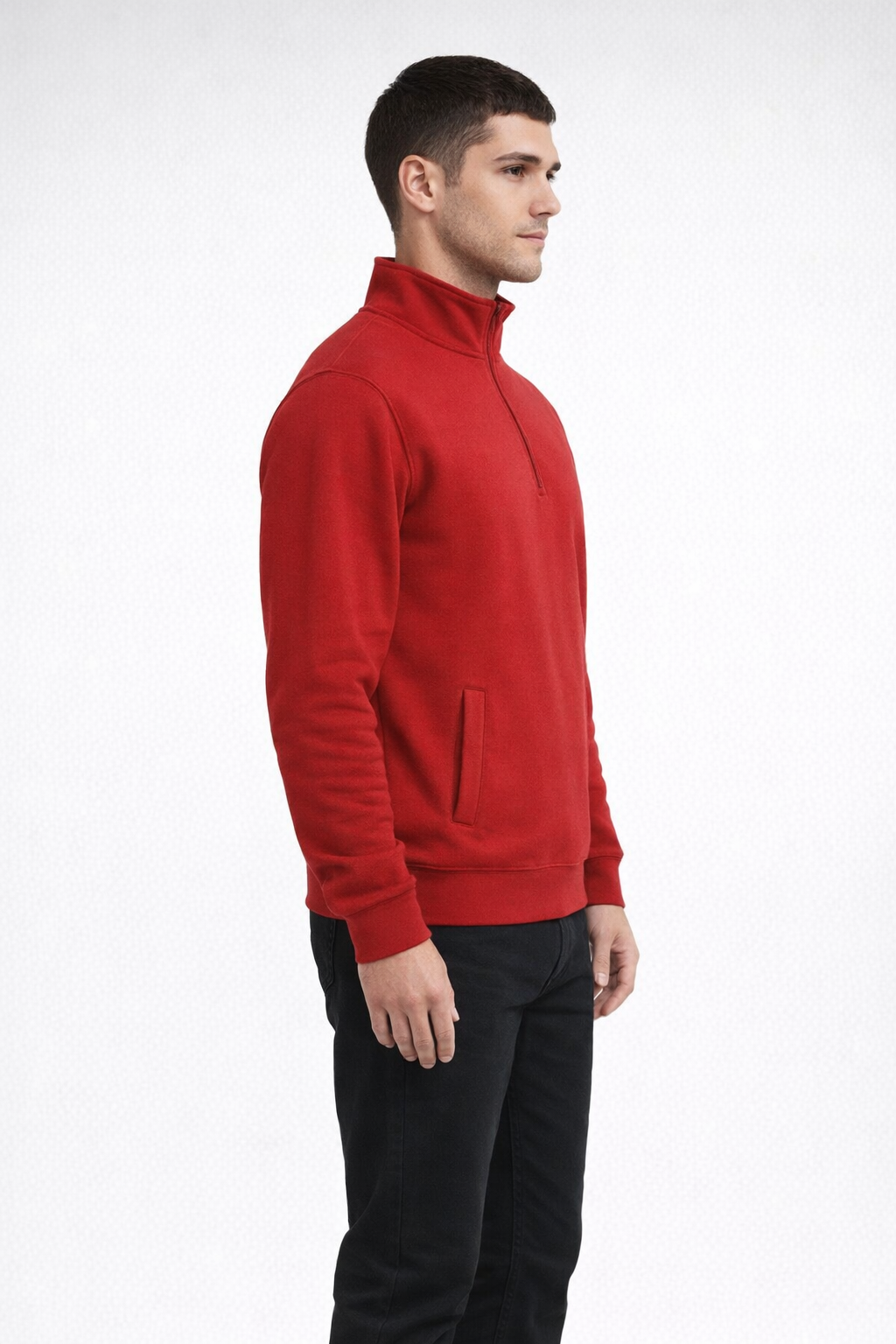 Crimson FUNDAMENTAL FLEECE QTR ZIP