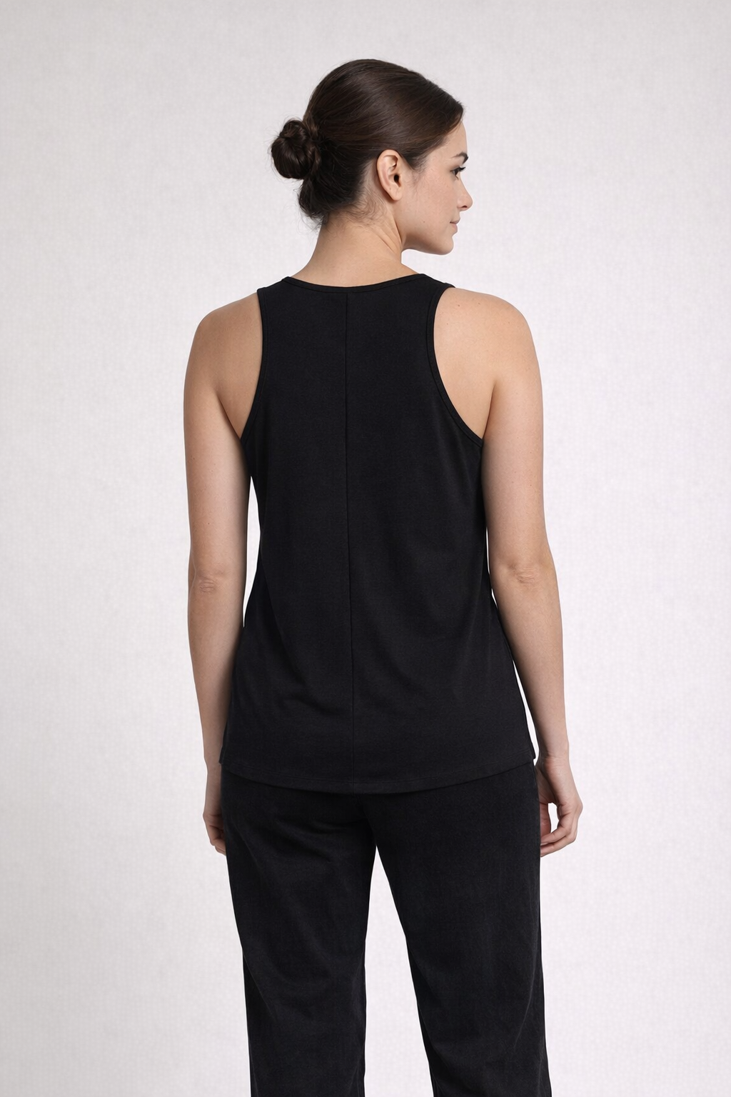 Black PARIS FLOWY TANK