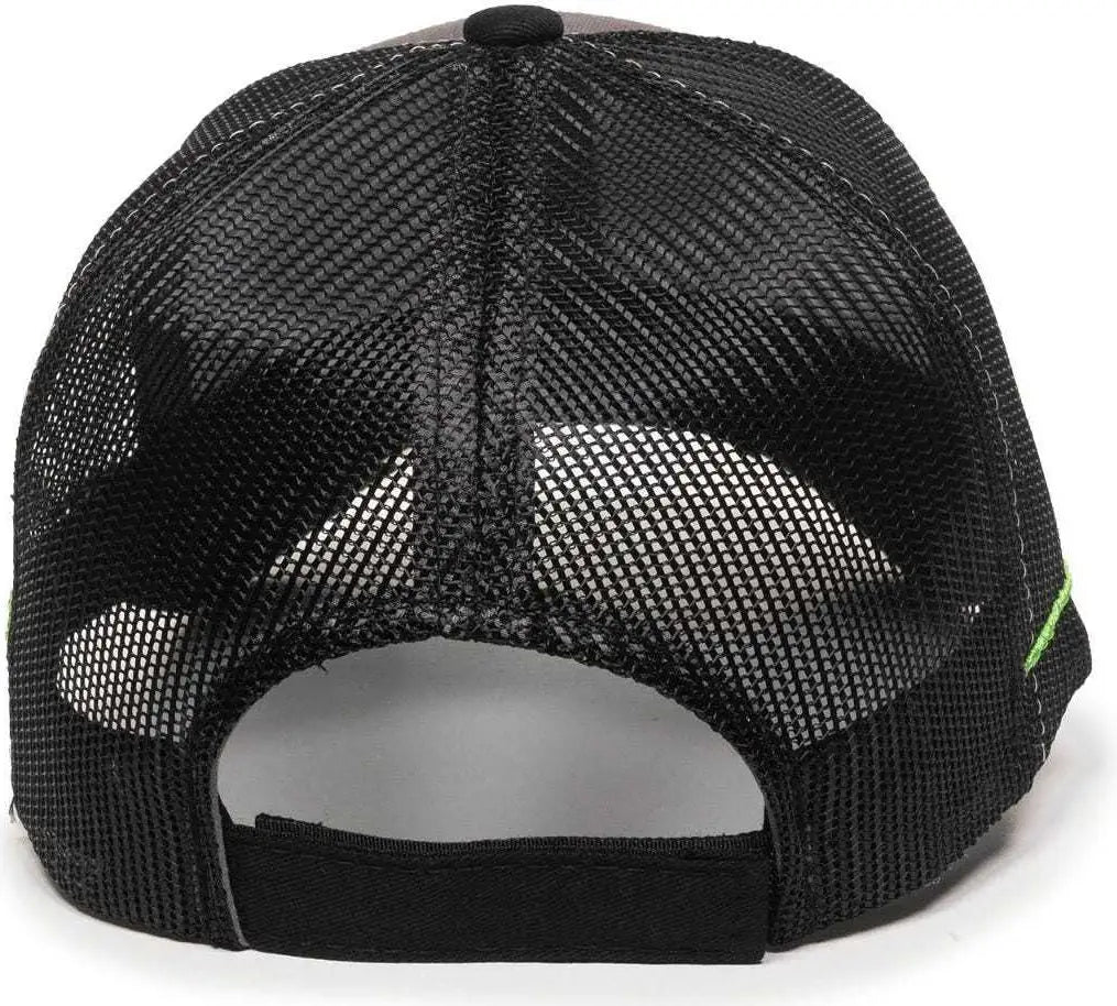 Oc Sports Wav-605m Adjustable Mesh Back Cap - Charcoal Black - Dark Gray / 6 7/8’’ - 7 1/2’’