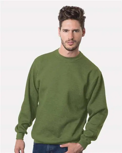 Bayside 1102 Usa-made Crewneck Sweatshirt - Olive - s