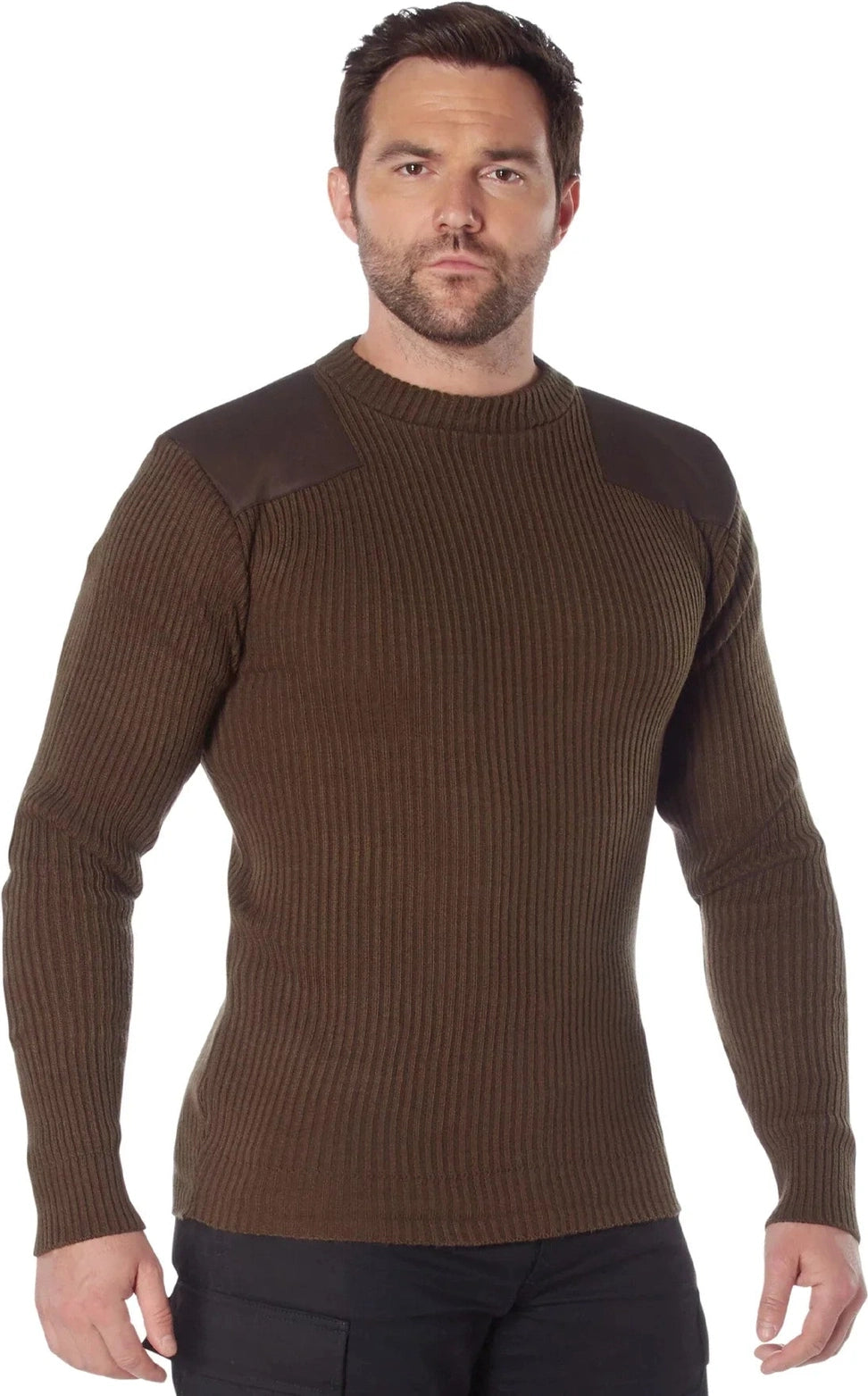 Acrylic Commando Sweater - Brown / s