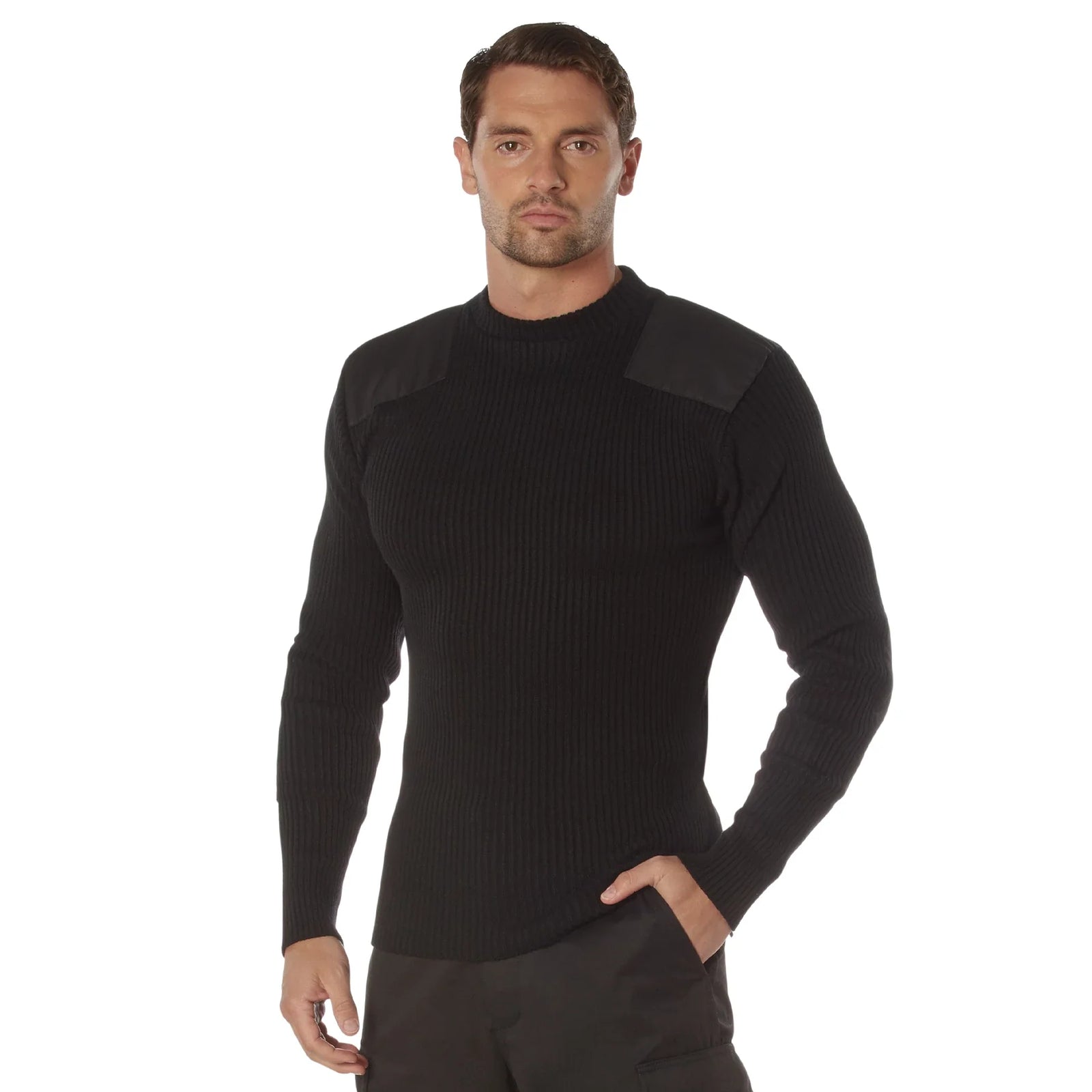 Acrylic Commando Sweater - Black / s