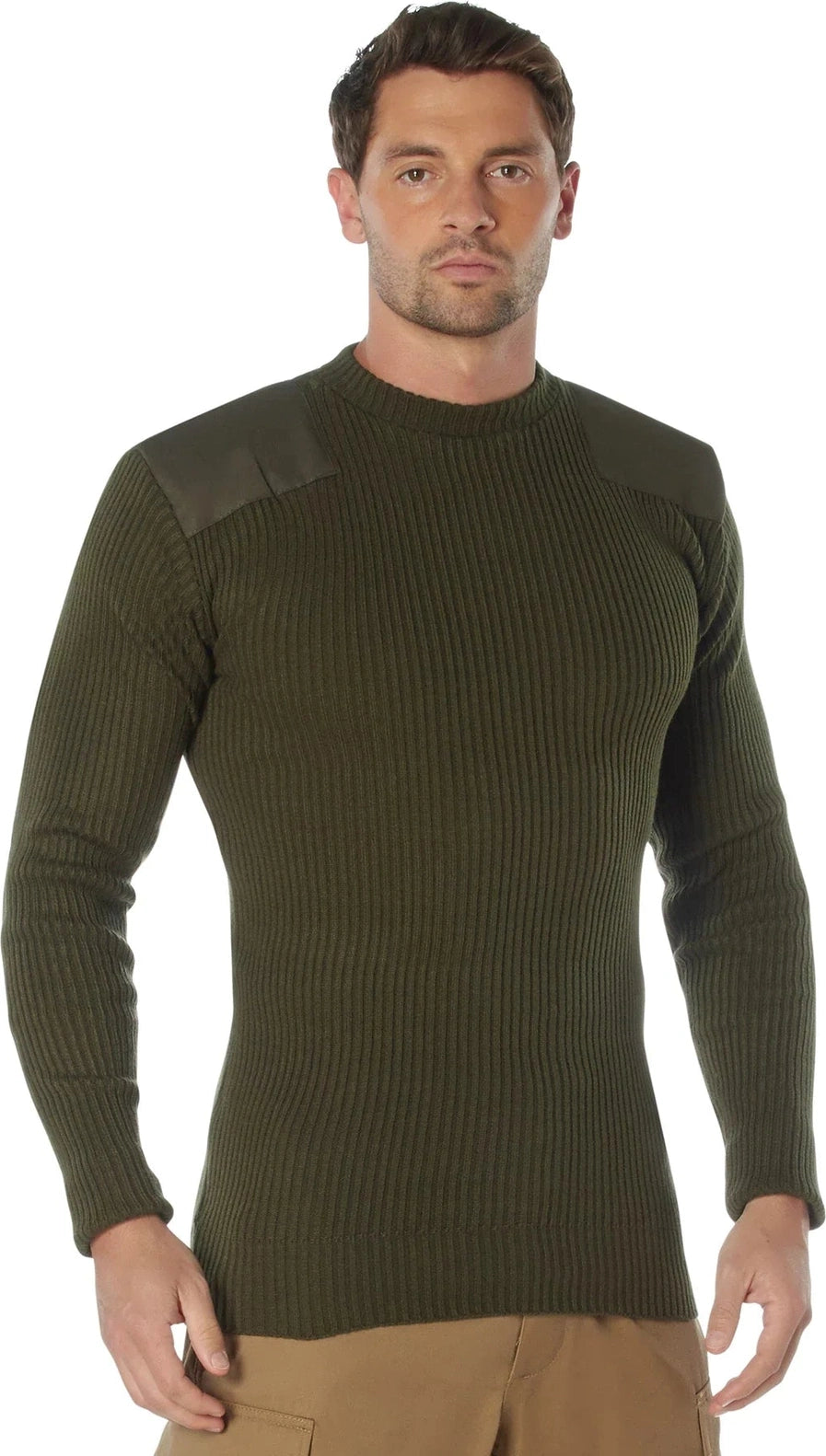 Acrylic Commando Sweater - Olive Drab / s