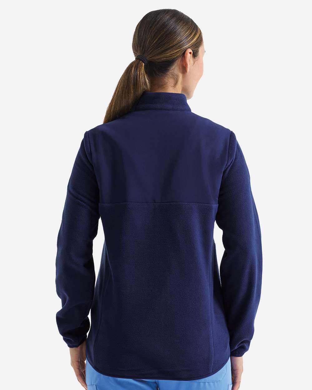 Action Navy Women's Agility Panelled Fleece Full-Zip Jacket - NN802 plain